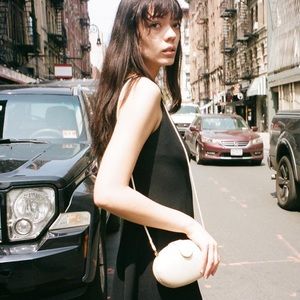 Vintage Whiting and Davis Cream Purse